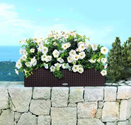 Självvattnande Blomlåda Balconera Cottage 80cm moccabrun