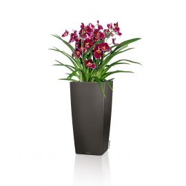 Självvattnande Kruka Cubico 22 charcoal metallic H41cm
