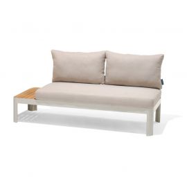 Portals Light 2-sits modulsoffa Aluminium/Teak