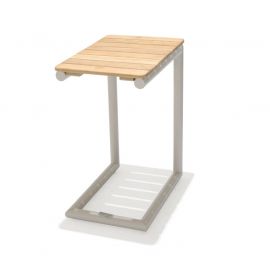 Portals Light sidobord 47x30cm Aluminium/Teak