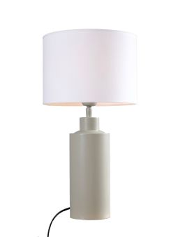Solo Bordslampa matt beige/vit skärm 55cm