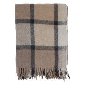 Mogihome pläd Astor 130x170cm beige rutig