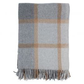 Mogihome pläd Astor 130x170cm grå rutig
