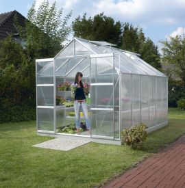 Växthus Mars alu/poly 2,6x3,8m / 9,9m²