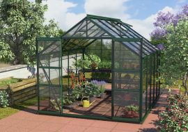 Växthus Mars grön/glas 2,6x3,2m / 8,3m²