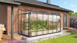 Växthus Vitavia Ida svart/glas/poly 3,9x2m / 7,8m²
