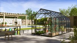 Växthus Vitavia Diana svart/glas 2,6x4,5m / 11,5m²