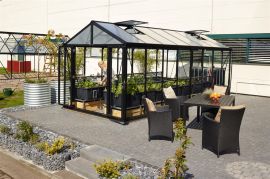 Växthus Vitavia Poseidon svart 2,6x6,1m / 15,7m²