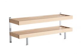 Oscarssons Möbel Nadja Skohylla golv 80cm 2 plan vitpigmenterad ek