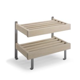 Nadja Skohylla II golv 50cm 2 plan vitpigmenterad ek