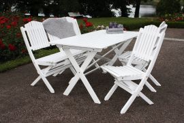 Visby Grupp, Soffa+2st Stolar+Bord, Vit 