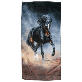 Borganäs Badlakan Häst grå/brun 75x150cm