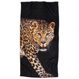 Borganäs Badlakan Leopard svart/brun 75x150cm