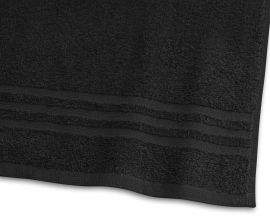 Handduk Basic Frotté 2-pack svart 50x70cm