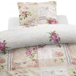 Påslakanset Borganäs Vintage gala rosa