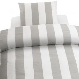 Borganäs Påslakanset Borganäs Block Stripe grå
