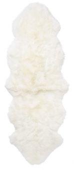 Gently långhårigt Fårskinn 2-set vit 180cm Skinnwille