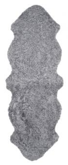 Skinnwille korthårigt fårskinn Curly charcoal/grå 180cm