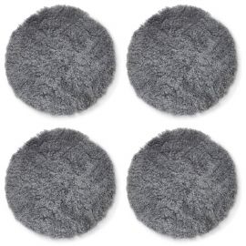 4-pack Fårskinnssits rund Curly gotlandsgrå 34cm Kampanj