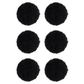 6-pack Fårskinnssits rund Curly svart 34cm Kampanj