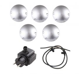 Lightson Lightson Zenit vägg/decklight 0,5W silver 5-pack