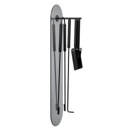 Ashi Kaminverktyg Vägg 86cm Svart 5 Delar
