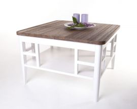 Stenexpo Alaska soffbord 80x80cm vit / rustik ek