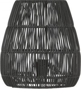 Saigon Lampskärm Konstrotting svart 38cm PR Home 