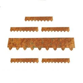 6-pack Gräskantlist XL rost byggbar 119cm