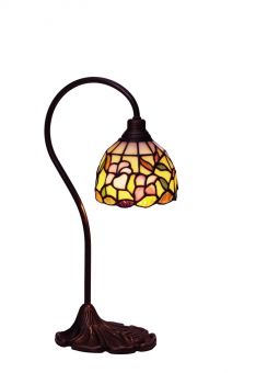 Hibiskus Tiffany bordslampa 39cm