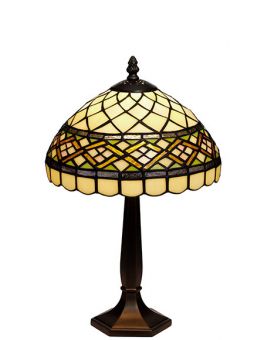 Nostalgia Design Rosor Tiffany bordslampa röd 42cm