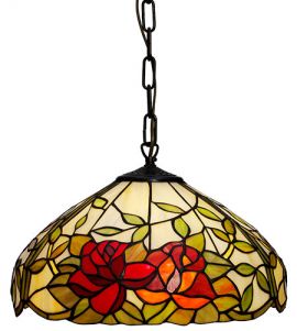 Nostalgia Design Rosor Tiffany taklampa 40cm
