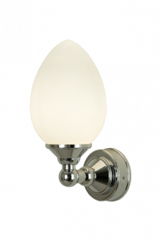 Luigi Vägglampa krom/opalvit 23,5cm
