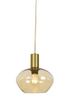 Bell Fönsterlampa matt mässing/amber 15cm