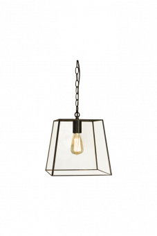 Diplomat Taklampa svart/klar 28cm