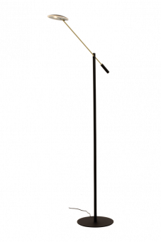 Cadiz Golvlampa svart/matt mässing 130cm