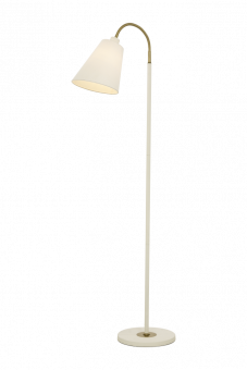 Ljusdal Golvlampa vit/matt mässing 140cm