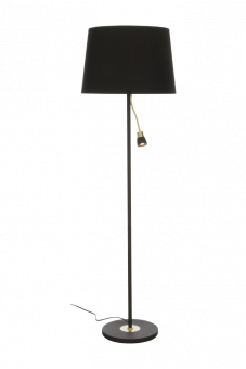 Eketorp Golvlampa svart/matt mässing 145cm