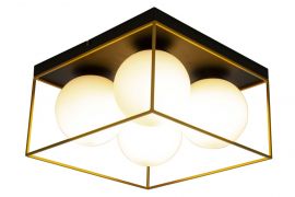 Astro Plafond svart/guld/opalvit 36cm