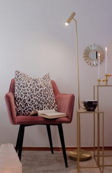 Artic Golvlampa matt 140cm mässing