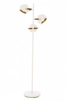 Bow Golvlampa vit/brun/silver 152cm