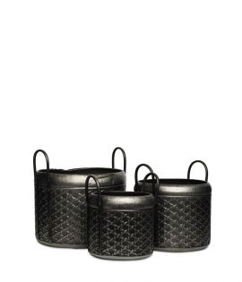 Ensi krukor Carlton antikgrå 3-set 16-26cm