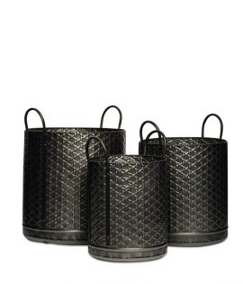 Ensi krukor Carlton antikgrå 3-set 23-33cm