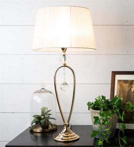 Christinehof Bordslampa Kristall Guld