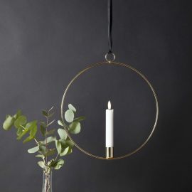 Inomhusdekoration Flamme Ring 28cm mässing Star Trading