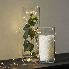 Ljusslinga Dew Drop silver 100L 6m Star Trading