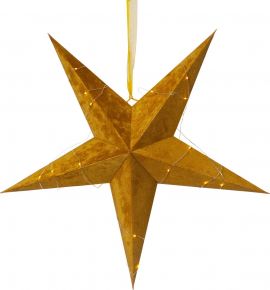 Pappersstjärna Velvet guld sammet Star Trading 