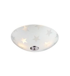 Star plafond LED 35cm frost/stål