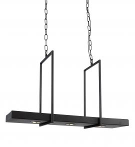 Tray taklampa svart