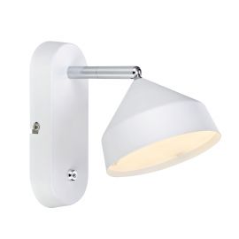 Tratt Vägglampa Vit